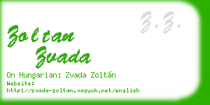 zoltan zvada business card